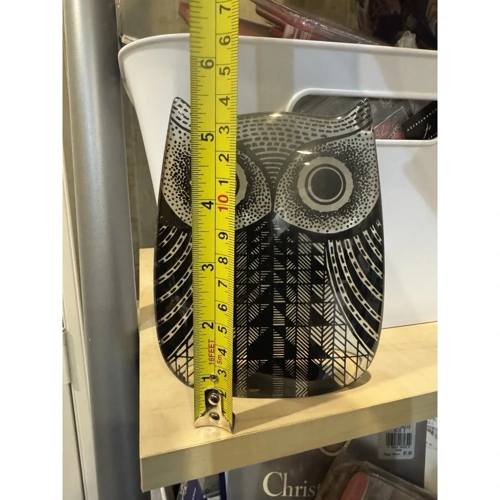 Vintage Abraham Palatnik Medium‎ Lucite Owl Figurine OP Art MCM Brazil
